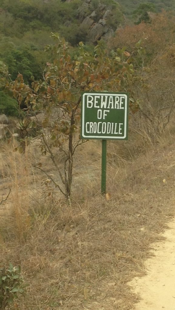 Beware of Crocodile! Luckily we didn't see one