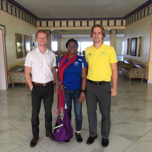 Myself and Luke with Gail Craig-Archer, Team Representative from Barbados. at the Breezes Hotel